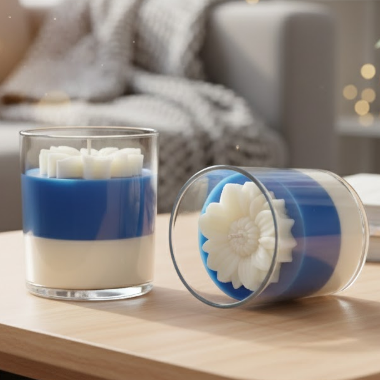 Refreshing Cool Aroma | Iced Scented Candle | 100% Soy Wax | 30+ Hour Burn | Deeksha Candles 
