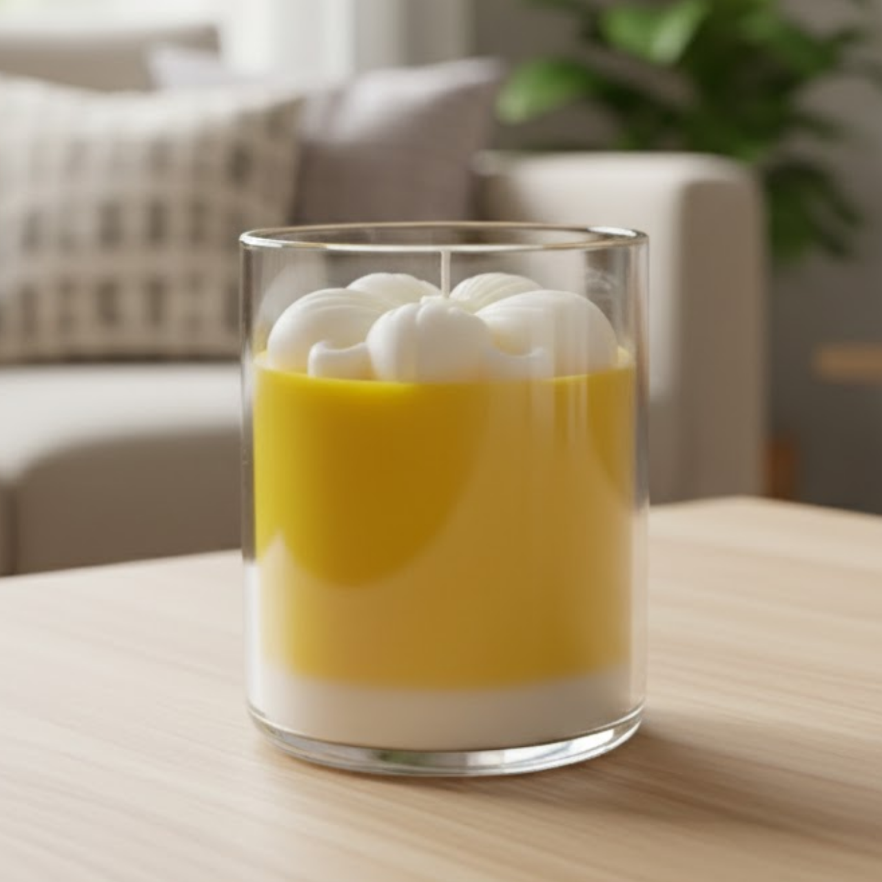 Mango Scented Candle – Premium Soy & Gel Wax Blend | Deeksha Candles