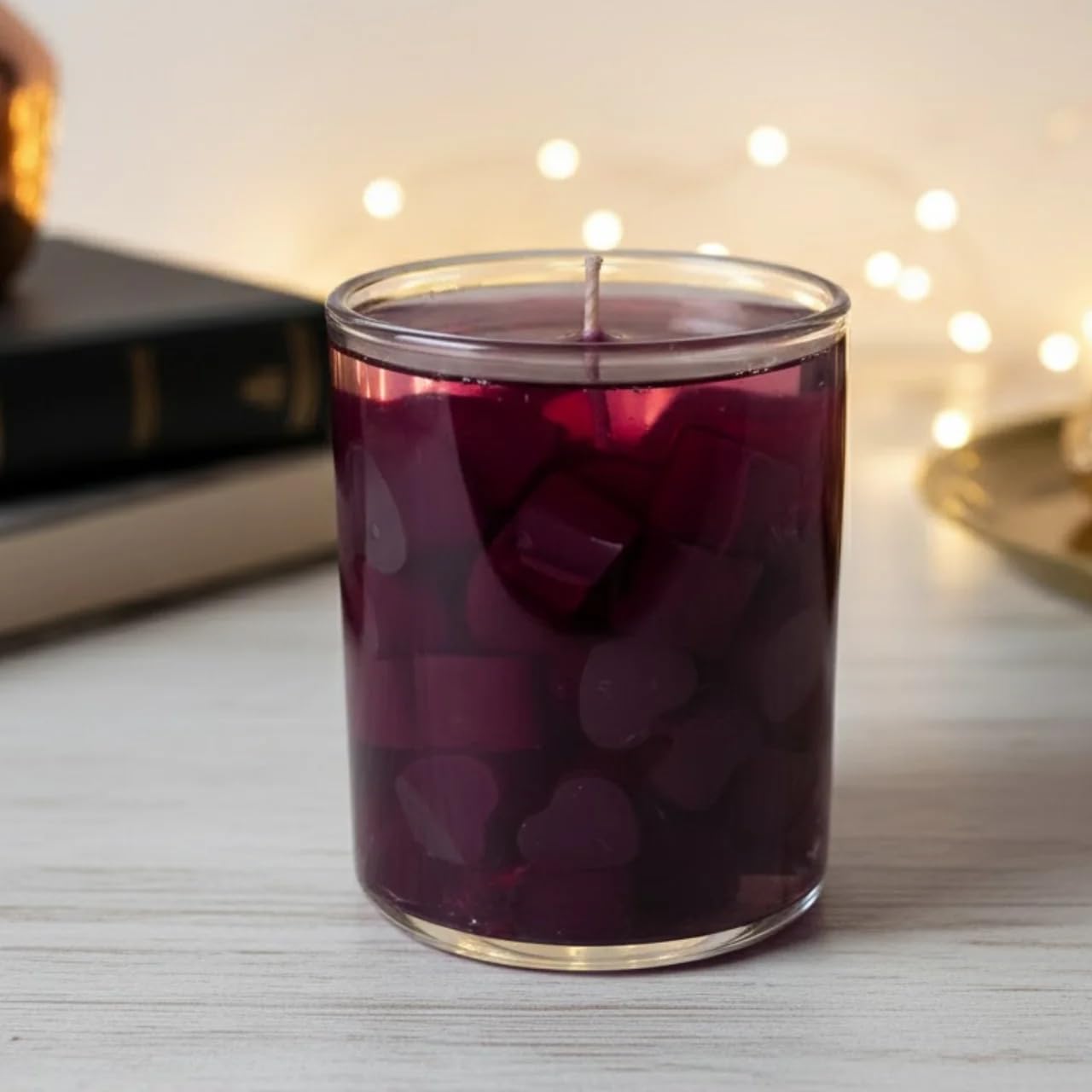 Sweetheart Candles | Scented Lovely Candle Jelly Candle Smooth Oud Aroma | 100% Pure SOYA Wax | Deeksha Candles