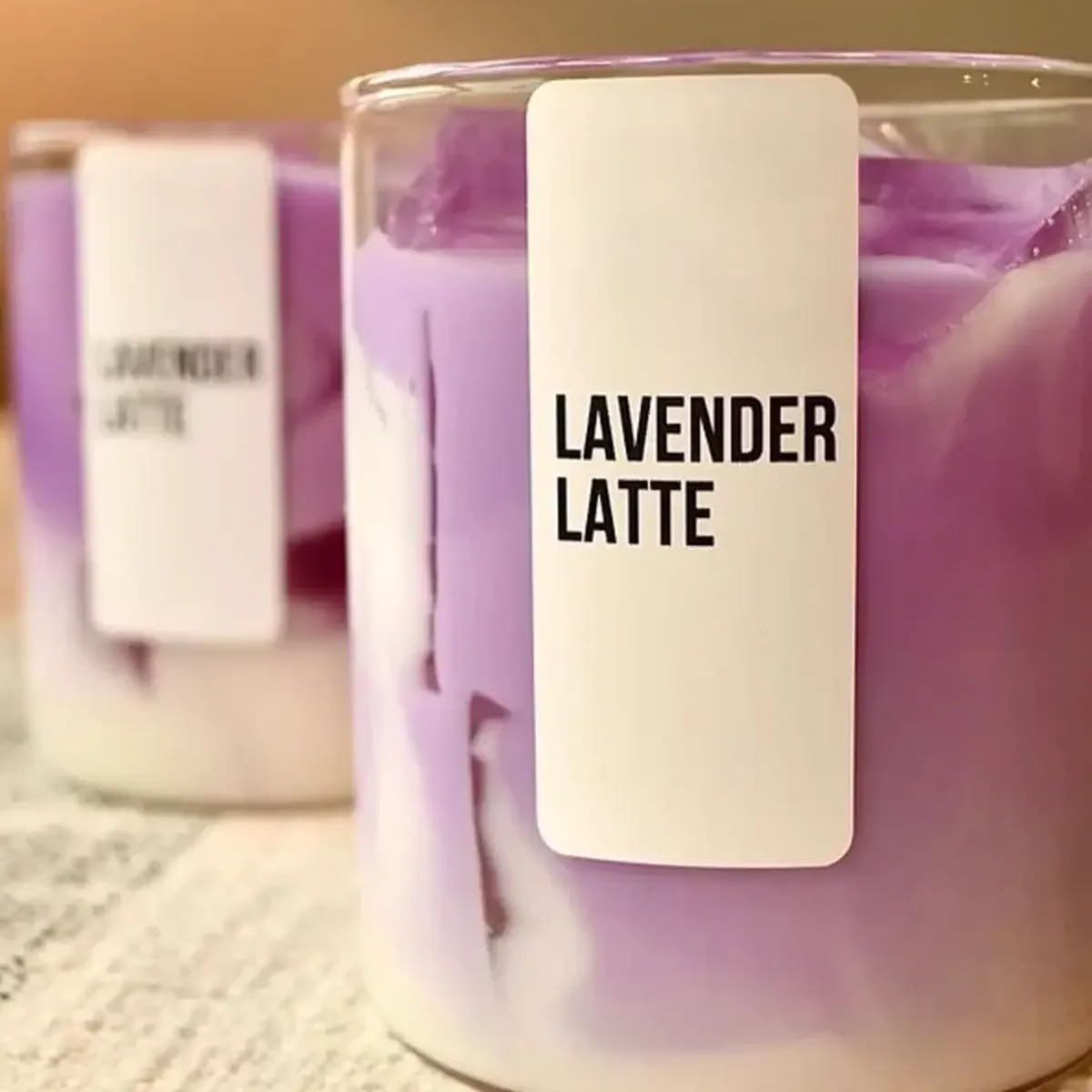 Iced Latte Lavender Scented Candle | Long-Lasting Soy Wax | Vibrant Fragrance & Decor | Deeksha Candles
